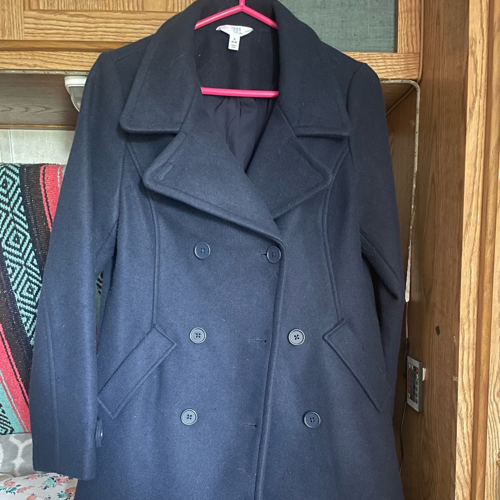 Blue trench coat